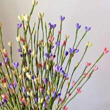 1/10pcs Spring Artificial Berry Flowers - Purple, Pink, Yellow Candy Colors Plastic Stems, Suitable For DIY Decor, Vase Arrangement, Tabletop And Home Decor, Great For Mother's Day And Spring Gatherings, Floral Decor, Easter Decoration - Multicolor - View 6