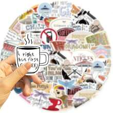 50Pcs Gilmore TV Gifts Graffiti Decal Stickers Pack Gilmore TV Show Stickers Gilmore TV Show Decor Gilmore TV Show Merch Waterproof Vinyl Stickers Bulk For Skateboard Luggage Laptops Bumper Theme Party Supplies - 彩色 - 查看 4