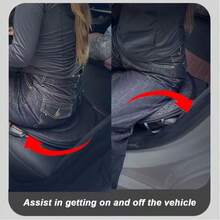 Cojín para asiento de coche de fácil instalación y giratorio 360°, portátil, antideslizante, de uso universal, ideal como regalo para personas mayores y embarazadas, superficie de fibra sintética con relleno de esponja, no requiere conexión eléctrica, color negro, perfecto para guardar y organizar objetos en el hogar y el garaje.