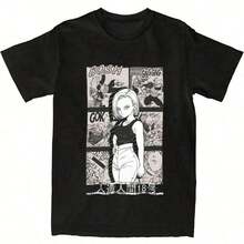 Android 18 Anime Vintage T-Shirt Popular T-Shirts Short Sve Y2K Funny Tops Beach Pure Cotton O-Neck Oversize Top Tees_T-Shirt For Women, 220g Heavyweight Cotton Be Yourself Tee With Motivational Quote, Loose Fit Crew Neck Short Sleeve Top Designed For Curvy, Full-Figure, Or Oversized Style Lovers, Comfortable And Flattering Everyday Shirt For Women Of All Shapes, Breathable Fabric With Beautiful Butterfly And Star Print, Aesthetic Empowerment Tee For Confidence And Positivity, Great For Spring Summer Wear, Lounge, Travel, Or Casual Work Days, Fashionable Top For Big Girls, Body-Positive Message, Ideal Gift For Sister, Wife, Or Friend Who Loves Comfy LooksLeisure - màu đen - Xem 8