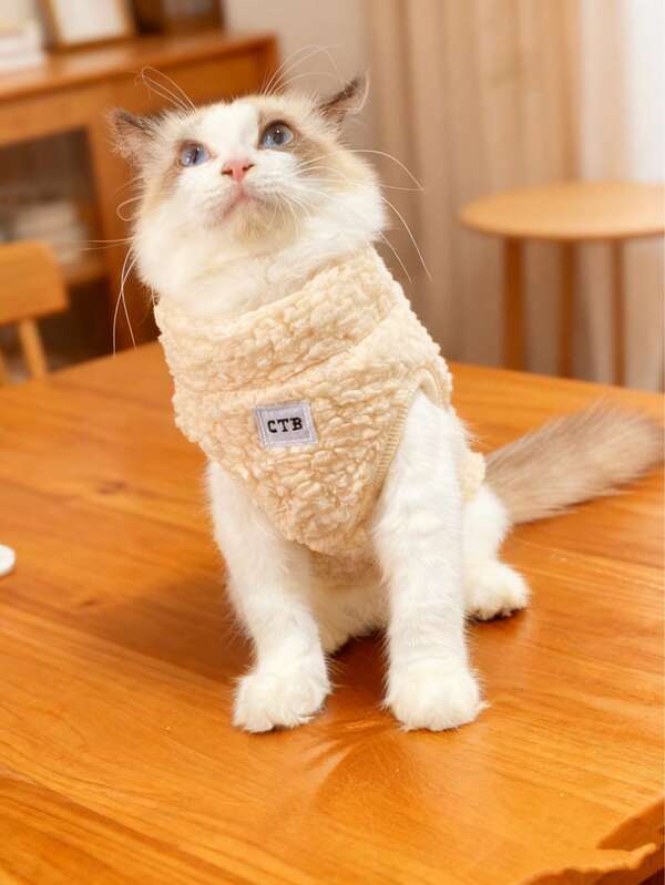 1pc Thickened & Thermal Lined Cat/Dog Clothes, Soft & Comfortable, Suitable For Autumn/Winter