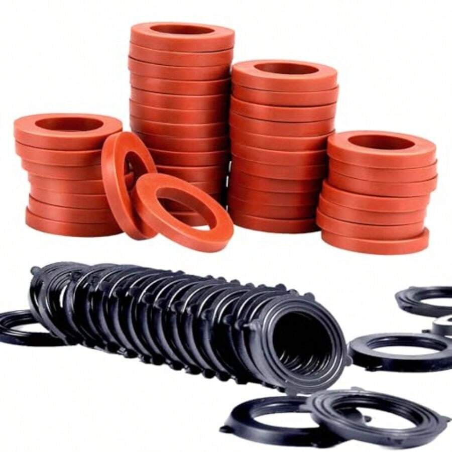 32PCS Garden Hose Washers Rubber Washers Seals Garden Hose Gasket Fit All Standard 3/4 Garden Shower Hose And Water Faucet Fittings - 如圖 - 查看 1