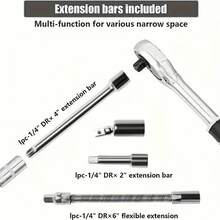 46pcs Socket Wrench Set With Star Drive, Auto Repair And Maintenance Combination Kit With Ratchet And Screwdriver