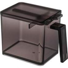 Yamazaki Home Spice Container Plastic Large Food Storage Black
