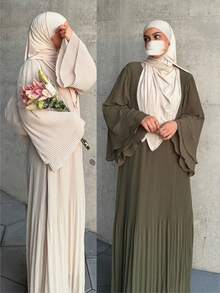 1pc Elegant Muslim Shawl Scarf, Soft & Comfortable For Daily Wear, Easily Paired With Classic Abaya - 彩色 - 查看 7