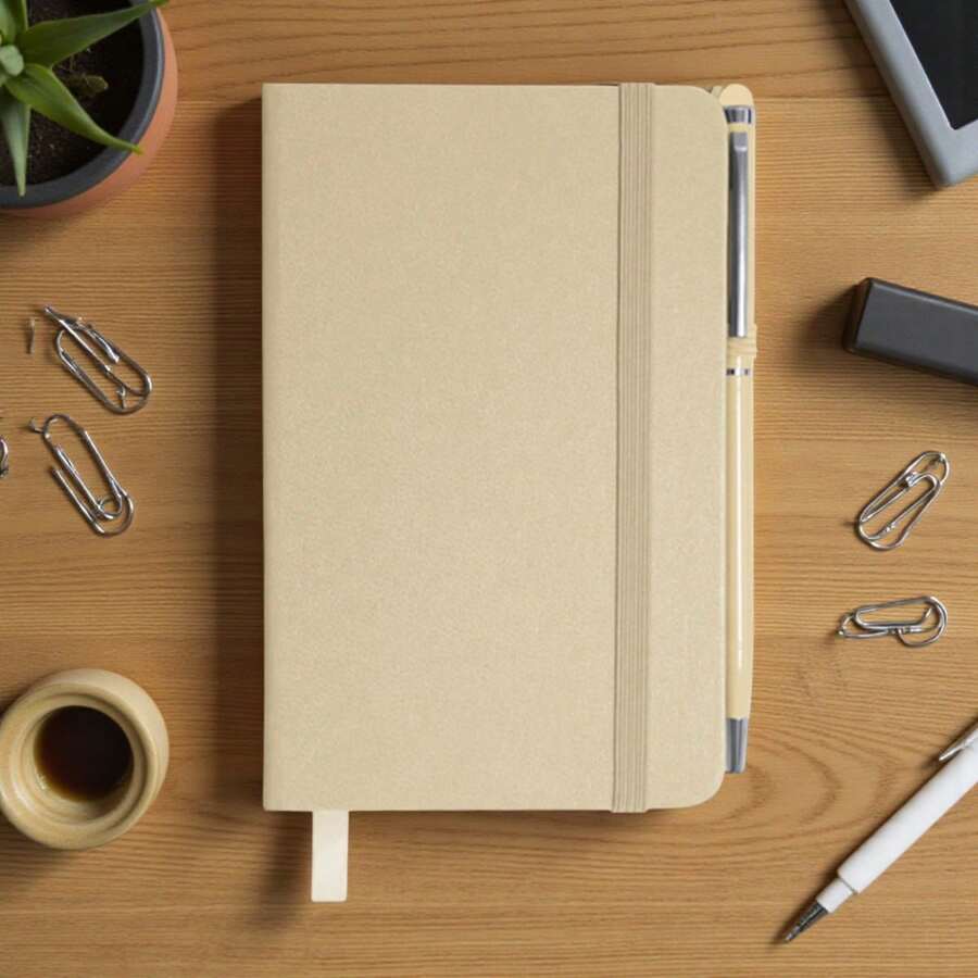 PromoClick Mini libreta de 80 hojas con boligrafo touch