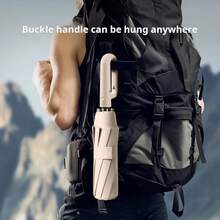 Portable Umbrella With Automatic Folding Design, Equipped With A Ring Buckle, Suitable For Both Sunny And Rainy Weather, Windpro - XÁM - Xem 7