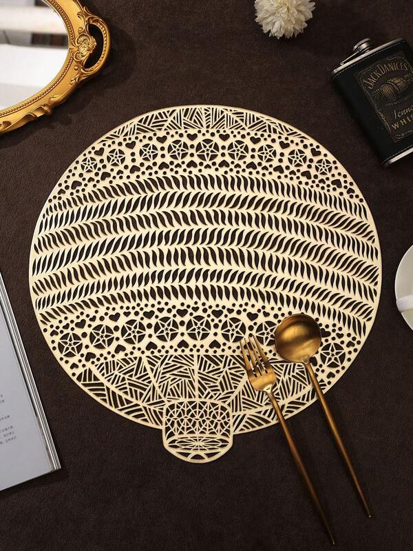 1-100 Stücke PVC Tischsets für Feiertage, luxuriöser LNS-Stil, waschbar, dreifaches rutschfestes Material, Schneeflocken-Optik, geeignet für Esszimmerdekoration, Heimdekoration, Familienessen, Camping, Hochzeit, Innen-/Außenparty, Weihnachtsferien-Geschenktischsets