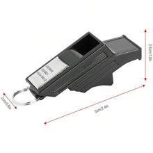 Dilwe - Silbato de árbitro, Silbato Fuerte para Baloncesto, fútbol, Camping, Llamadas de Emergencia - Negro - plata - Ver 5
