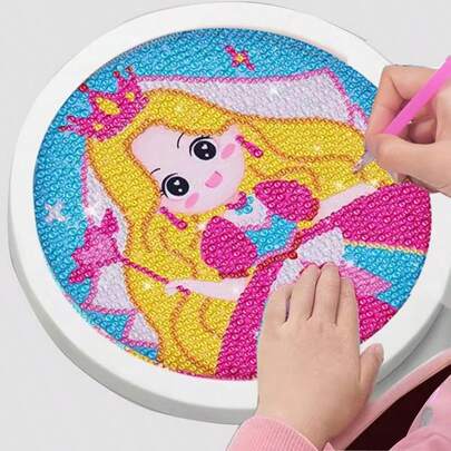 1 قطعة لوحة الماس DIY مع إطار، لوحة الماس الديكورية الكرتونية 5D