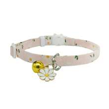 1pc Pet Cat Collar, Cute Daisy Flower Cat Collar For Summer, Cat Necklace Accessory, Adjustable Non-Choke Collar With Bell, Lace Flower Cat Collar, Suitable For Small Dogs And Cats