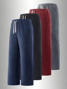 1件装男士抓绒慢跑裤 - 柔软保暖户外休闲运动裤，弹性腰带运动休闲裤，适合跑步、徒步、冬季穿着