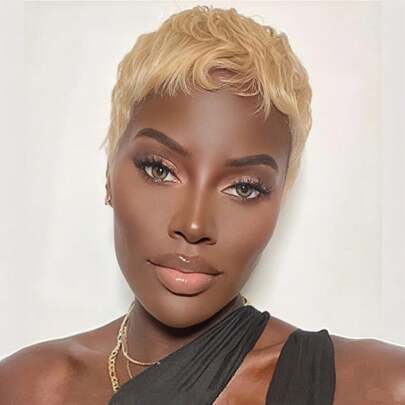 Blonde Short Pixie …