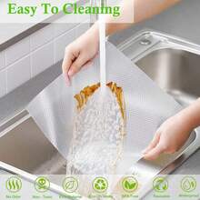 Non-Slip Draw Mat Shelf Liner Storage Pad Kitchen Cabinet Cupboard Drawer Mat - Clear - View 4