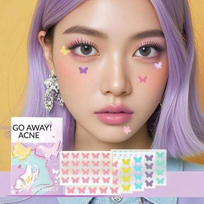 120 pezzi di cerotti colorati in idrocolloidale per coprire i brufoli, delicati e non irritanti, cerotti per coprire i brufoli