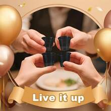 ZZXC 100ct 2oz Mini Clear Shot Glasses Disposable Small Plastic Cups For Parties Weddings Events Bulk Pack Black - màu đen - Xem 4