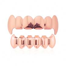 HIPHOP Hip Hop Teeth Grills Sharp Teeth TeethGrillz  Plated Teeth Grills Accessories - 槍黑色尖牙[套裝] - 查看 7