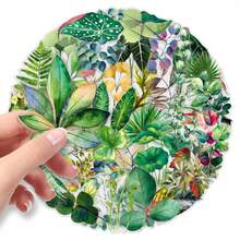 50 ملصق أوراق نباتية خضراء شفافة 2D ملصقات جمالية هدايا ملصقات مضحكة ومرحة ألعاب تسعينيات ملصقات لوازم الألبوم، المظاريف، زجاجات المياه، الكمبيوتر، اللابتوب، الهاتف، الحقائب، الدفاتر، الثلاجة، حفلات المناسبات، الديكور - متعدد الألوان - مشاهدة 9