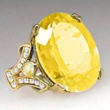 ZRVW Bohemian Style Red Zirconia Oval Ring |   Sign Of Elegance & Beauty |   Perfect For Casual Outfits, Party & Luxury Gift For Women - Yellow - View 7