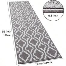 Runner Rug Hallway 50x150cm Hall Runners Non Slip Washable Hall Runner Absorbent Door Runner Mats Kitchen Carpet Runner Rugs Entryway Laundry - 50 X 150 cm + Grey - View 3