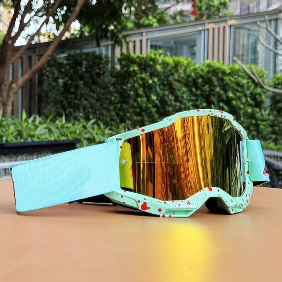 Gafas de moto para hombres, a prueba de viento, transpirables, gafas de motocross, casco todoterreno, accesorios para motos de cross ﻿ - Azul-Azul - Ver 1