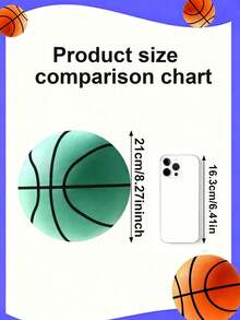 Quiet Basketball, Foam Basketball, Indoor Training Quiet Ball, Quiet Foam Indoor Training Ball, Suitable For Various Indoor Activities, Thanksgiving, Christmas And Halloween Gifts - Multicolor - View 25