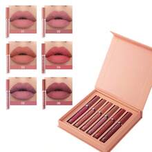 6 PCS labial glaze caja de regalo, color duradero, resistente al agua, labial glaze set - Multicolor - Ver 4