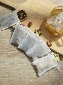 Drawstring Non-Woven Fabric Bag For Tea Bag Packaging, One-Time Use, 100 Pieces Per Bag; Filter Bag For Residue - Multicolor - View 11