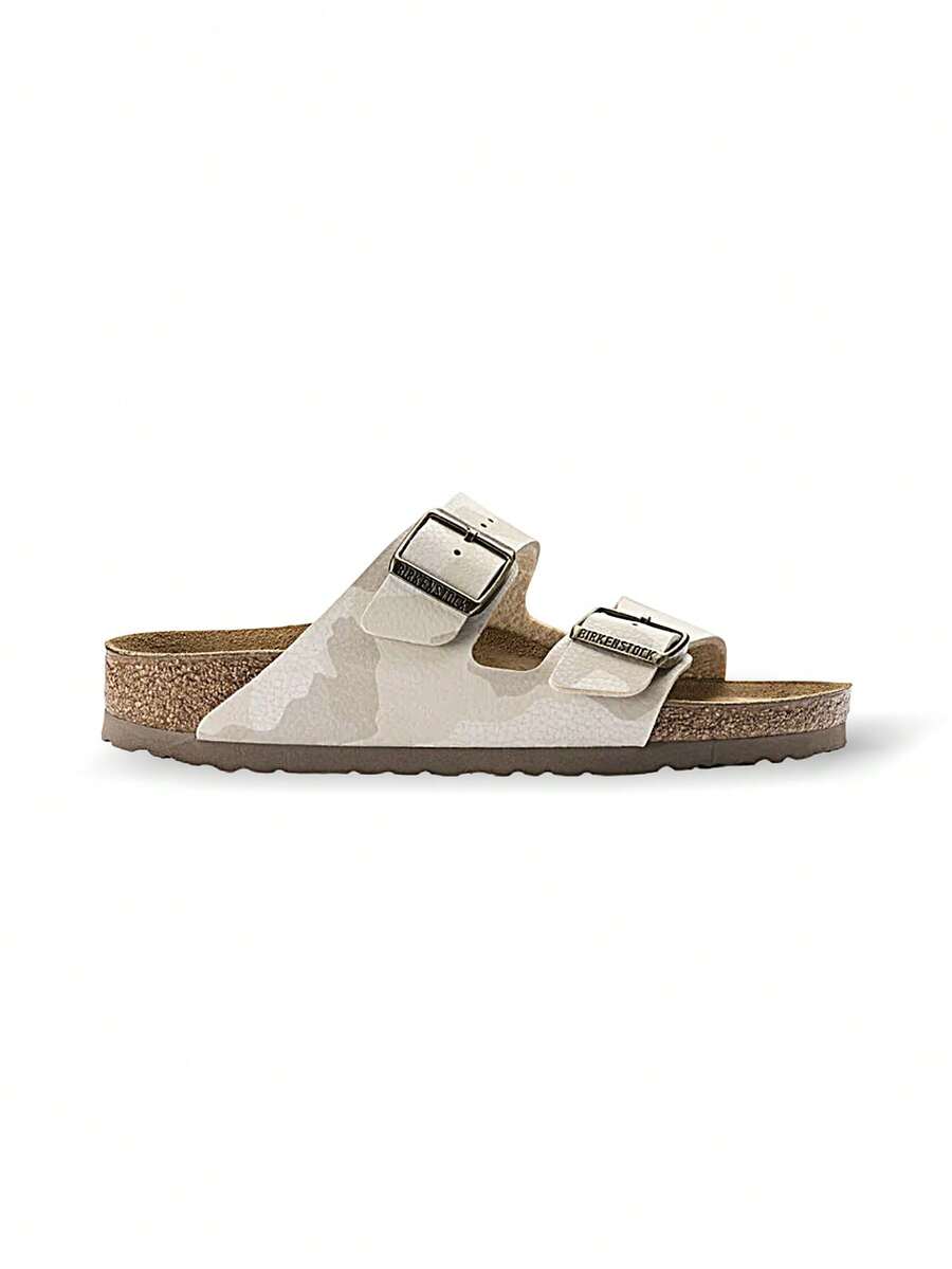 Birkenstock 女士凉鞋 休闲轻便舒适 易穿脱 透气 搭扣 饰有品牌标志 柔软百搭 适合沙滩、日常、居家、夏季旅行度假 白色 1016791 - 米色/棕色 - 查看 1