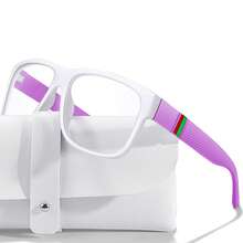 1副时尚变色太阳镜，UV400防护，适合跑步、骑行、钓鱼、露营、徒步等户外活动，配有眼镜盒，男女通用 - 彩色 - 查看 16