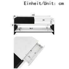 Coffee Tables - BLACK + WHITE + MDF +PARTICLE BOARD - View 5