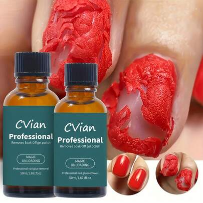 50ml Gel Nail Polish Remover Soak-Off Gel Polish Remover, Removes Nail Polish In 2-5 Minutes 50ml 1.69fl.Oz Nail Gel Polish Remover, Fast And Gentle Uv Nail Polish Remover Manicure Tools Not Hurt Really Nails Quickly & Easily Remove Gel Nail Degreaser