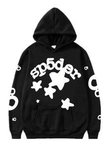 Fashionable Casual Hoodie With Creative Star-Shaped Pattern And Letter Decoration, Comfortable And Casual Sportswear Style Hooded Shirt - 黃色 - 查看 3
