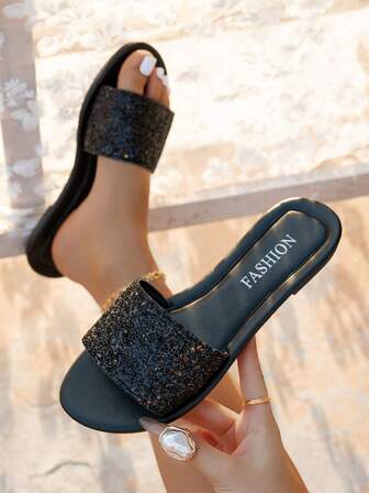 Bohemiska kristallsandaler med strass för kvinnor, lämpliga för semester, hem, fest, strand