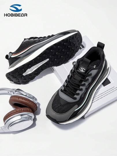 HOBIBEAR (Order 1 Size Up For Wide Feet) 1 Pair High-Quality Women's Running Shoes/Men's Sneakers, Comfortable, Lightweight, Durable Rubber Outsole, Soft Leather Upper, Cushioned Sole, Suitable For Outdoor, Hiking, Walking