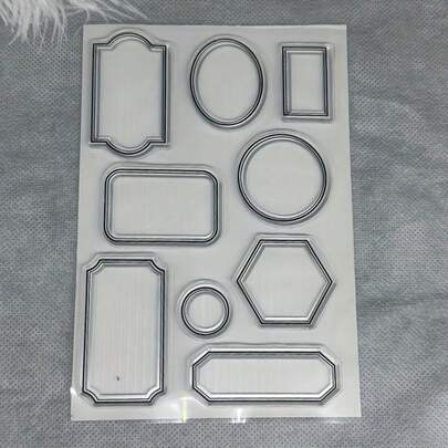 1个透明橡胶印章 复古透明卡片标签制作印章 DIY剪贴簿照片杂志相册装饰印章