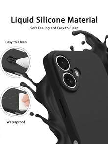 1pc Soft TPU Phone Case Compatible With IPhone 17/17Pro/17ProMax/17Air/16 16 Pro 16 Plus 16 Pro Max /16e / 15ProMax/ 15Plus 14 13 12 11, Shock-Absorbing Bumper Protective Cover - Black - View 5