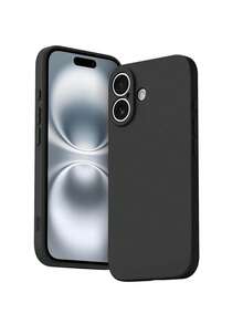 1pc Soft TPU Phone Case Compatible With IPhone 17/17Pro/17ProMax/17Air/16 16 Pro 16 Plus 16 Pro Max /16e / 15ProMax/ 15Plus 14 13 12 11, Shock-Absorbing Bumper Protective Cover - Black - View 1