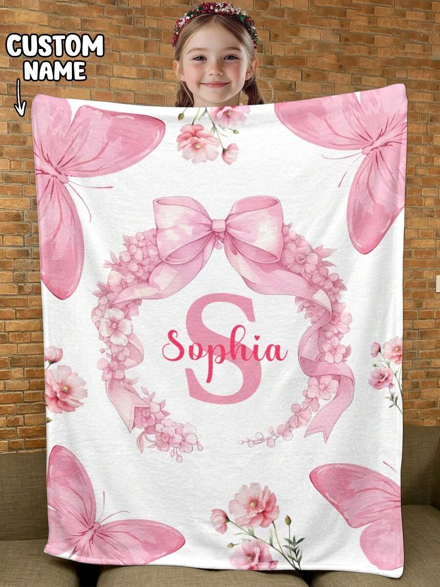Customized Personalized Memorial Blanket Text Pattern Photo Portrait Design Throw For Adults, Personalized Gift, Thoughtful Gift - Multicolor - View 1