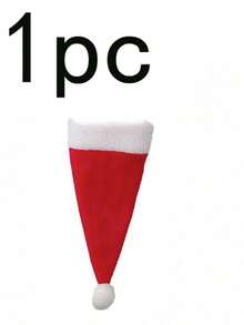 10 sztuk ozdób świątecznych Mini czapki Mikołaja, uchwyty na noże i widelce, osłony na butelki, uchwyty na sztućce Dekoracje świąteczne Dekoracje świąteczne Prezenty świąteczne Artykuły na imprezę świąteczną Torby na prezenty świąteczne Torby świąteczne Naklejki świąteczne