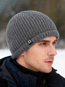 1pc Men Skullcap Street Style Hip Hop Beanies Brimless Baggy Melon Cap Cuff Docker Fisherman Beanies Hats Winter Warm Knitted Bonnet Fall Outfit - Knitted Hat - View 15