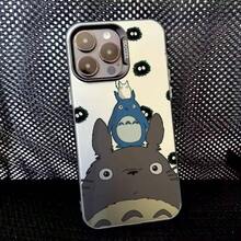 Cartoon T-T-TotoroS Phone Case For IPhone 16,15,14,13,12,11,8,7,Pro,Max,Plus,Mini,XS,SE Anti Fall Black Matte Hard.Halloween Accessories.Christmas Warm-Up. - Z3 - Xem 2