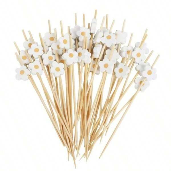 200/100/80/50/30/20 قطعة من أعواد الخيزران البيضاء لتزيين الفواكه والطعام، أعواد خيزران متينة مقاومة للتشقق، أعواد خيزران أنيقة، أعواد خيزران للفواكه، أعواد أسنان للسندويشات، مناسبة للحفلات والأعياد والزفاف وحفلات النزهة المنزلية والنوادي والفواكه والكب كيك والبرغر والوجبات الخفيفة المشوية