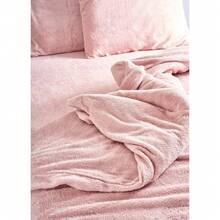 Rose Pink Teddy Fleece Duvet & Two Pillow Covers Set Super Soft - Hibernate Cosy Collection - King Size (230 X 200cm) - View 7