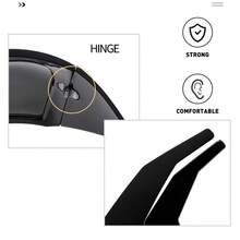 1pc Men's Fashion Sports Glasses, New Oversized Frame Face Shield Wrap-Around Futuristic Tech Style, Gift, Suitable For Glasses, Everyday Outdoor Cycling, Hiking, Sun Protection, Anti-Wind, Anti-Fog - Multicolor - View 9