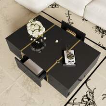 Television Stands & Entertainment Centers - Black + Medium Density Fiberboard - View 4