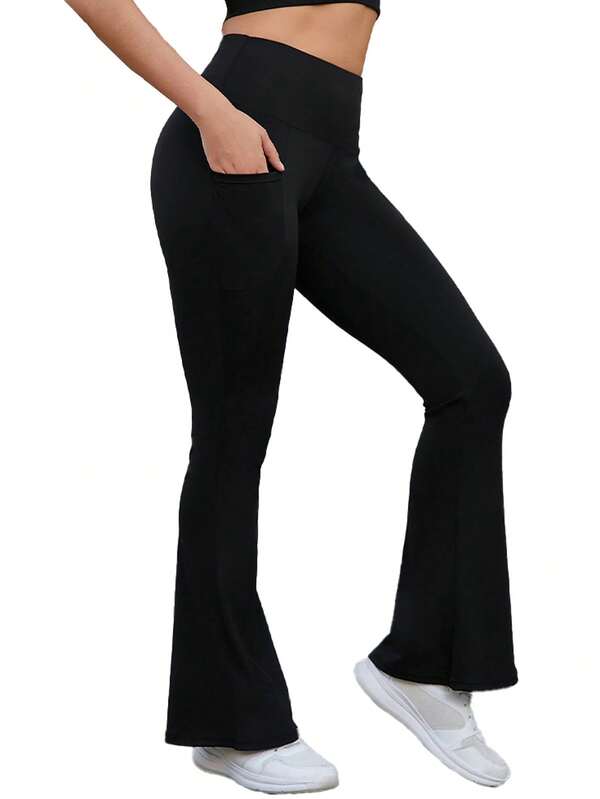 Sports Leggings Yoga Women Pants Yoga Fitness Leggings With Pockets Suitable For All Seasons Women'S Yoga Pants Black Pants Women'S Sports Leggings, Leggings With Pockets, Suitable For Indoor And Outdoor Cycling, Running, Sports Wear, Slimming, Soft And Stretchy Fabric, Quick Dry, Fitness Tight Pants With Pockets Tights