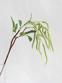 35英寸人造绿色苋菜尾枝假吊兰，适用于新娘捧花、婚礼花艺装饰、餐桌摆饰、家居装饰 - 彩色 - 查看 14