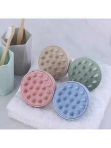 Silicone Shampoo Brush Scalp Massager Comb Body Massage Brush For Shower Salon Hair Washing Tool,Hair Brush,Comb,Hair Tools,Hair Products And Accessories For Barber Salon Beauty Travel Essentials,Back To School,Travel Holiday Essentials,Hair Accessories For Women - Màu be - Xem 5