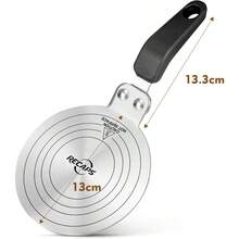 5.12 Inch Stainless Steel Induction Adapter Plate For Electric Gas Glass Cooktop Induction Heater Diffuser For Moka Pot Glass Bowls Sauce Pan - 不銹鋼 - 查看 4